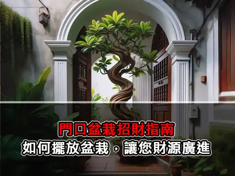 門口盆栽招財指南：如何擺放盆栽，讓您財源廣進