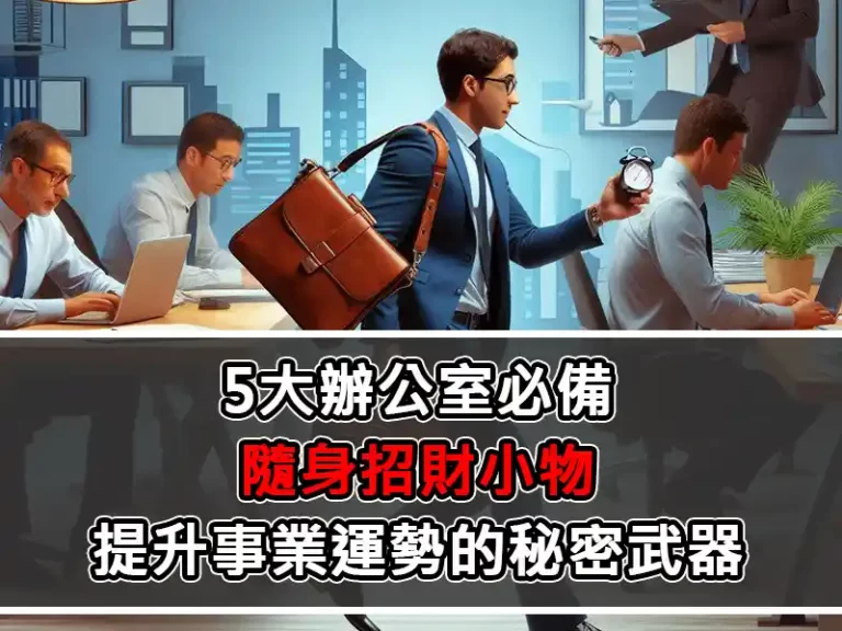 5大辦公室必備隨身招財小物：提升事業運勢的秘密武器