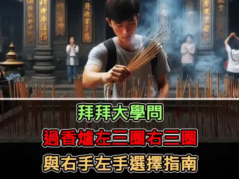 拜拜大學問:過香爐左三圈右三圈的正確步驟與右手左手選擇指南