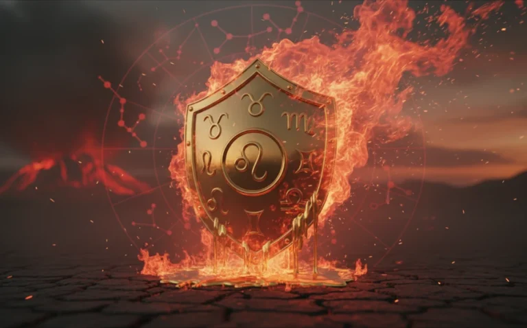 火象星座佩戴黃金示意圖，顯示能量衝突