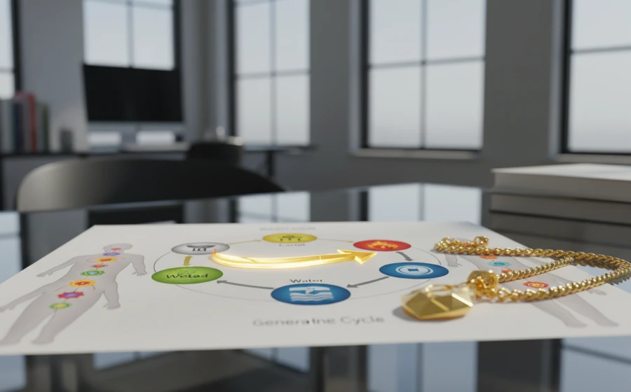 五行招財能量圖解:金生水