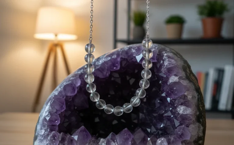 紫晶洞與白水晶簇消磁示意圖